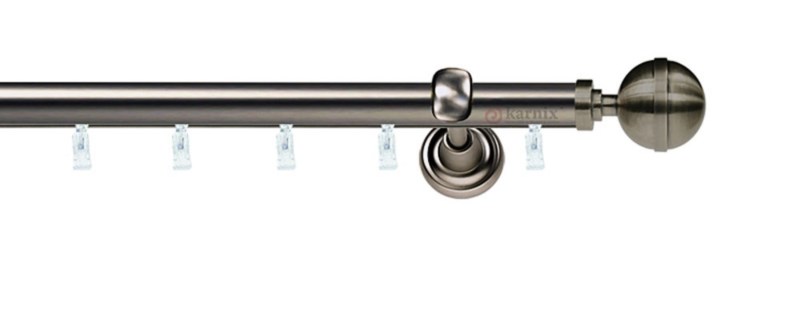 Kovové garnýže jednořadé 19mm - ASPEN ELEGANT antracitové