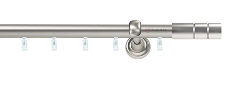 Kovové garnýže jednořadé 19mm - ASPEN CYLINDER chromované