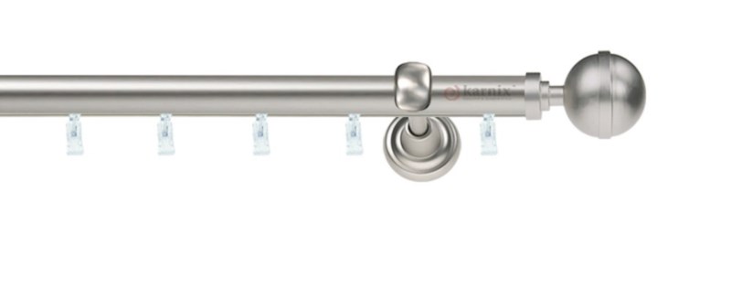 Kovové garnýže jednořadé 19mm - ASPEN ELEGANT chromované