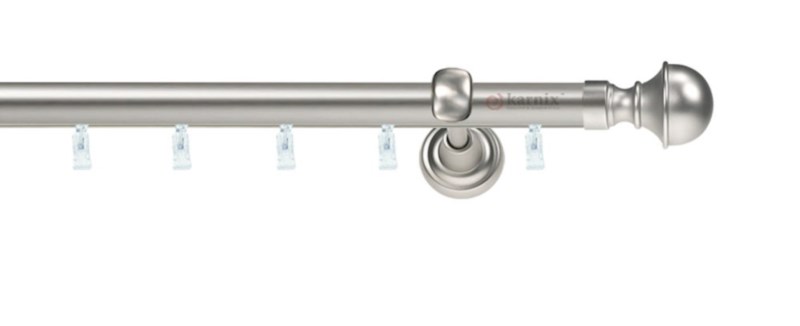 Kovové garnýže jednořadé 19mm - ASPEN BELUNA CRYSTAL chromované