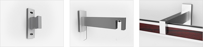 Hranatá garnýž Aveno Paleo, dekor mahagon s chromem. Hliníkový profil 31×13 mm. Vhodná pro montáž na stěnu i strop.